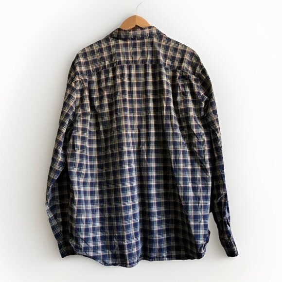 Abercrombie Fitch Shirt Mens XL Blue Red Yellow Plaid Button Up Vintage Outdoor - Picture 2 of 5